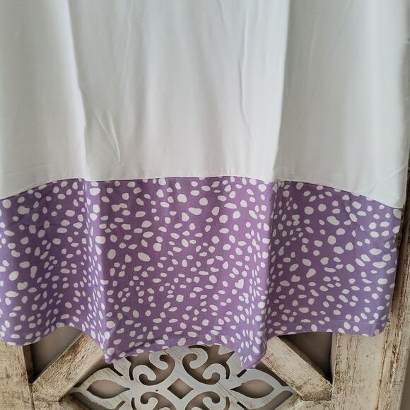 Perfect Peach Women's Sleeveless Tank Top Tunic Mixed Media Lavender & Gray - Picture 4 of 8